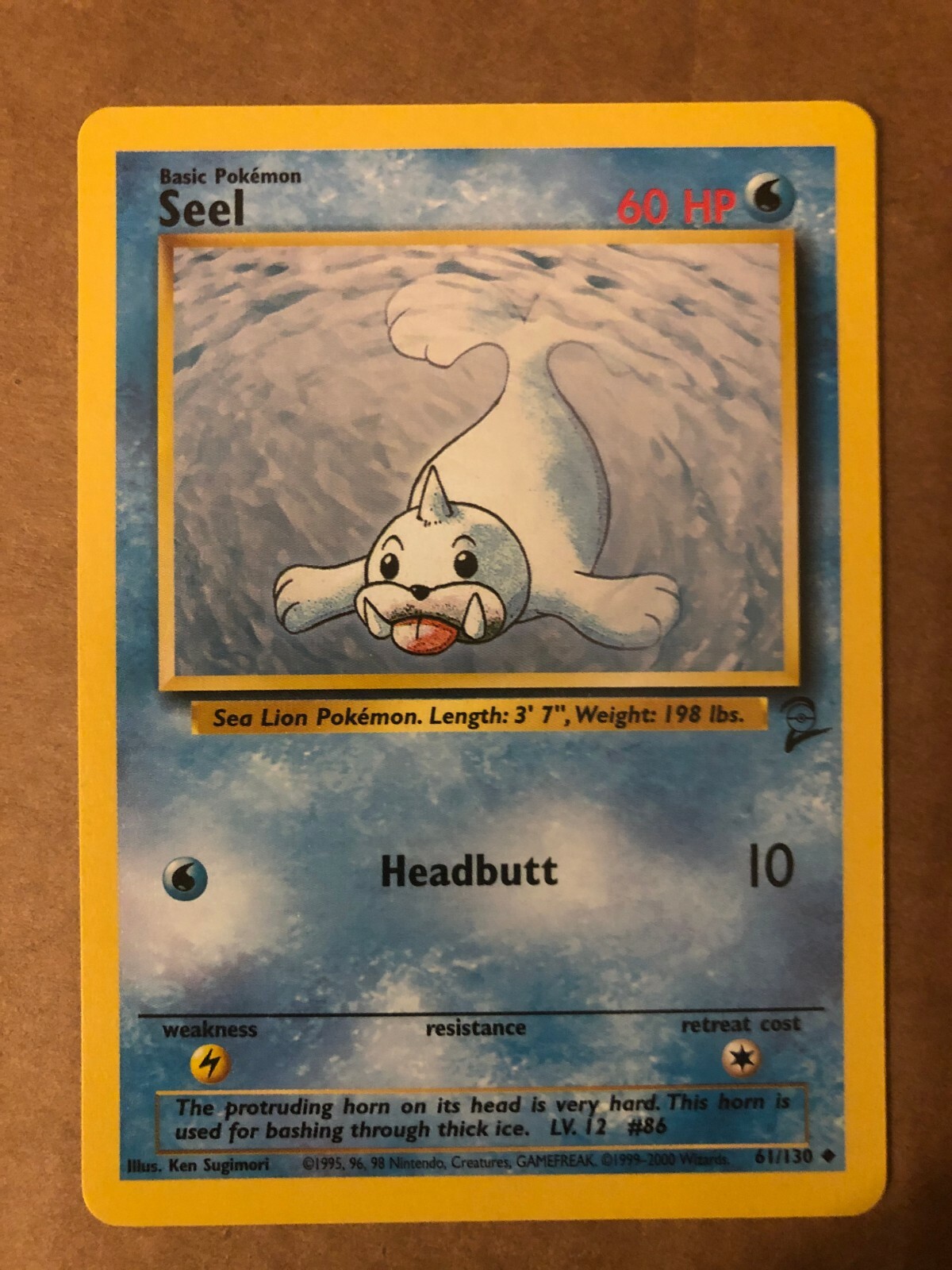 Pokemon Seel 61/130 Base Set 2 NM-Mint See Pictures