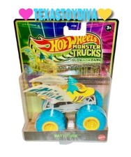 BATTITUDE Hot Wheels GLOW IN THE DARK Monster Trucks Bat New  READ  
