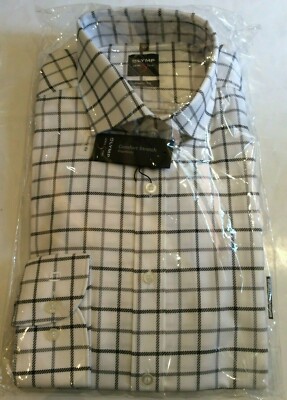Olymp Level 5 Men's Business / Formal Shirt Grey Black White Check 41 cm (L) 16''