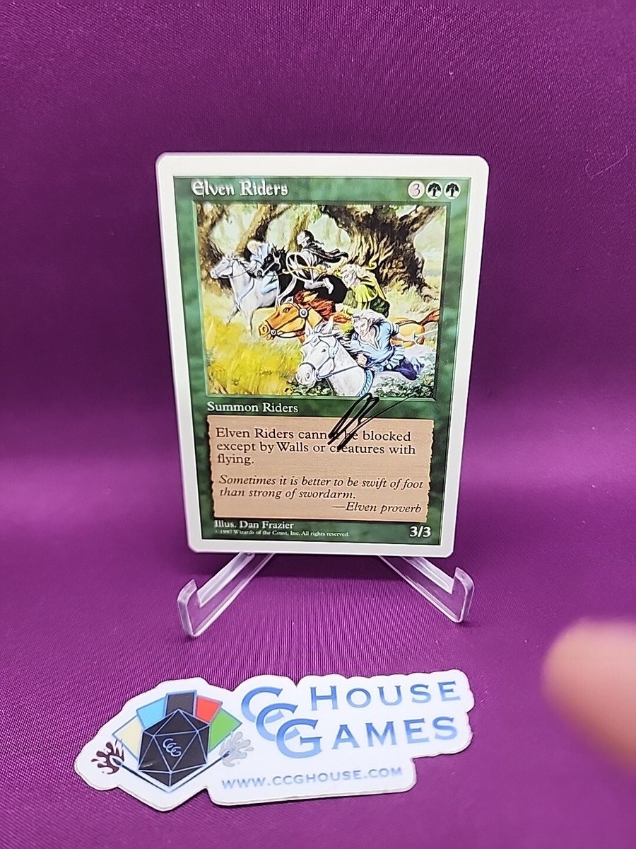 MTG Elven Riders Artist Signed Dan Frazier 5th Edition Magic Vintage  CCGHouse RA