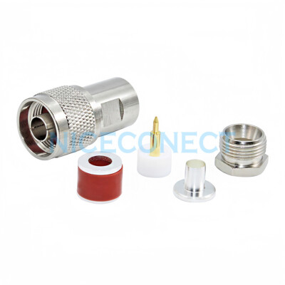 N Clamp Plug Male Connector For LMR300 RG5 RG6 5D-FB Cable RF Coaxial Connector