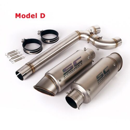 For Yamaha FZ6 2004-2011 Exhaust Link Pipe Black Muffler Tips Slip on System - Picture 10 of 10