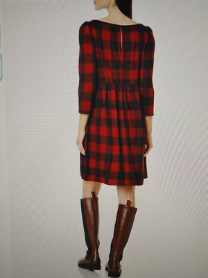 jessica howard red dress J Howard Women's 3/4 Sleeve Buffalo Check Babydoll Dress, X-Large