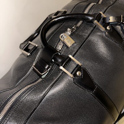 LOUIS VUITTON - LV Boston Bag Kendall GM Ardoise Black Taiga