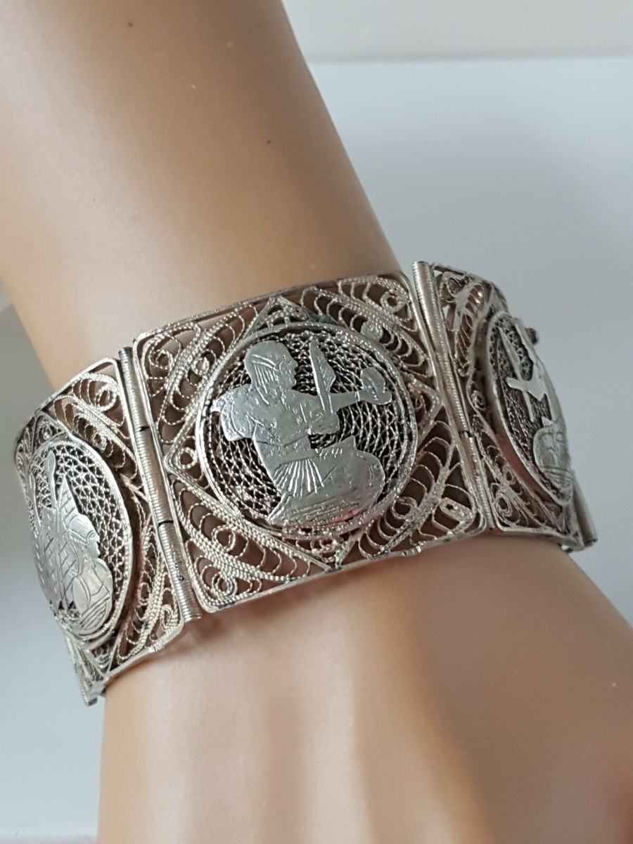 アクセサリー vintage silver925 design bracelet 925 Sterling Silver Vintage Letter 