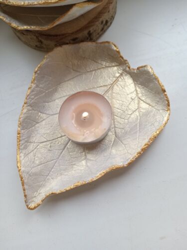 Handarbeit, Weihnachtsdeko. Maulbeerblatt - Teelicht Kerzenhalter oder Schmuck - Bild 8 von 10