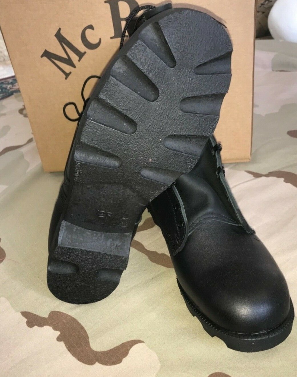 MCRAE SPEED LACE ALL LEATHER COMBAT BOOTS BLACK NSN 8430011981331 SZ