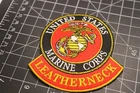 MARINE CORPS LEATHERNECK USMC PATCH LOGO SEMPER FI BRAND NEW 3-5/8" IRON-ON