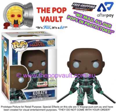 FUNKO POP VINYL MOVIE CAPTAIN MARVEL #437 KORATH BNIB EMP PRE-RELEASE + PROTECTR