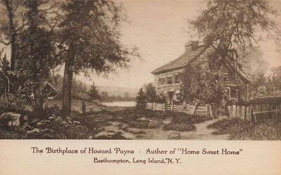 1940's NY Postcard John Howard Payne's Home East Hampton Long Island NY  NY554