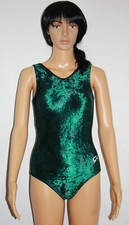 Gymnastics Leotard GK Brand, Adult Small, Hunter Green, Sleeveless 