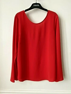 HAUT ROUGE SUD EXPRESS Taille S 36 38 NEUF dos Col V superbe Top TERTI - Photo 1/4
