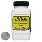 Sodium Carbonate [CNa2O3] 99+% ACS Grade Powder 4 Oz in a Space-Saver Bottle USA