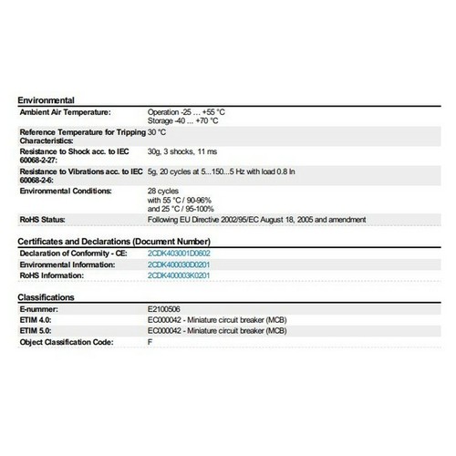 ABB S201 C4 1P MCB Leitungsschutzschalter Kurve C 4A 2CDS251001R0044 001656 - Bild 6 von 6