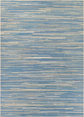 Monaco Alassio Indoor/Outdoor Area Rug 5'3'' X 7'6'' Sand-Azure Blue-Turquoise