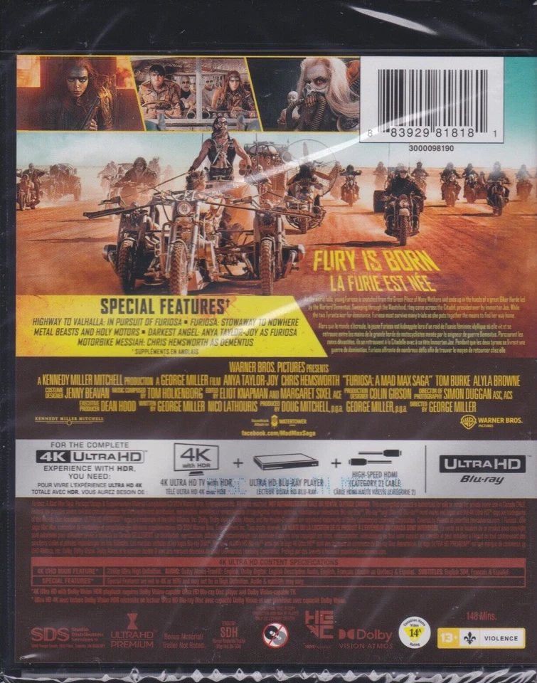 FURIOSA: A MAD MAX SAGA 4K ULTRA HD SET with Anya Taylor-Joy & Chris Hemsworth - Image 4 of 4