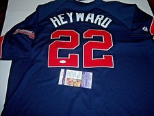 JASON HEYWARD ATLANTA BRAVES JSA/COA SIGNED OFFICIAL LICENSED MAJESTIC JERSEY