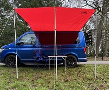 Campervan Caravan Awning sun canopy  by WILD EARTH DELUX SET 2.4m x 3m RED