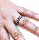 18k WG Diamond Ring Double Band .40 tcw. 3.13 gr. White sparkling Dias, Sz. 4.5 — photo 7