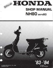 Honda NH80 Aero 80 Service Workshop Repair Manual - FREE NEXT DAY FAST DELIVERY
