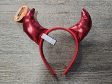Happy Halloween Devil Horns Red Headband Valentine's Day Demon Satan