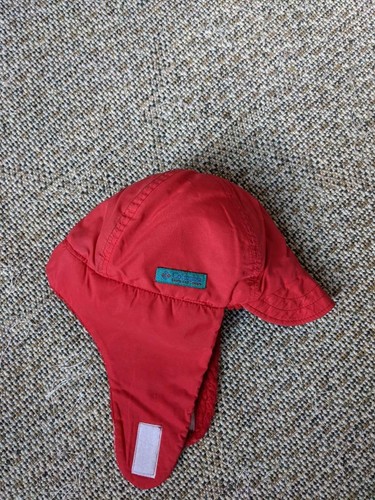 COLUMBIA fleece lined TRAPPER HAT red 