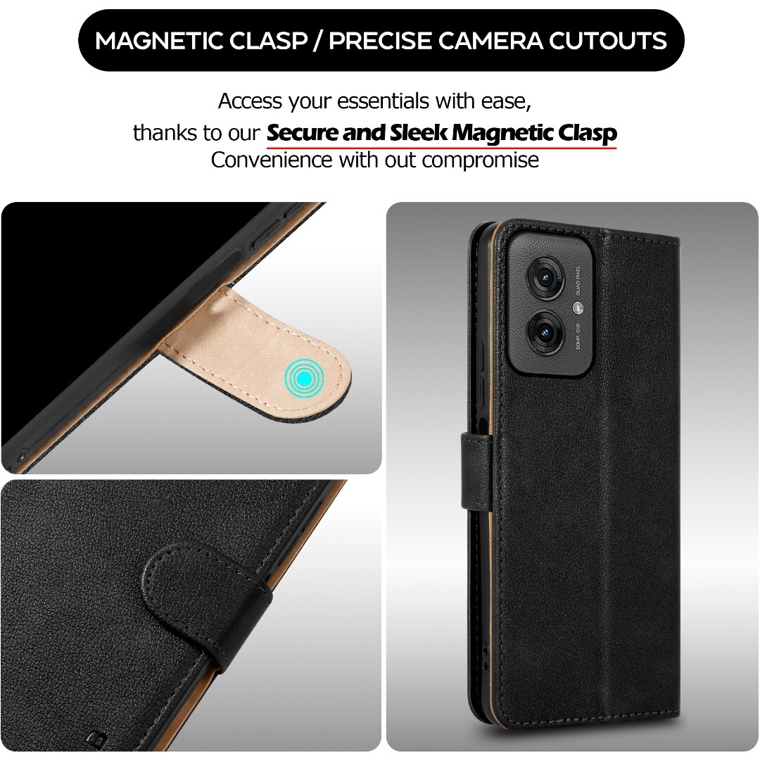 Custodia in pelle a libro per Motorola Moto G05 / E15 Skin Feel Pure Color (viola