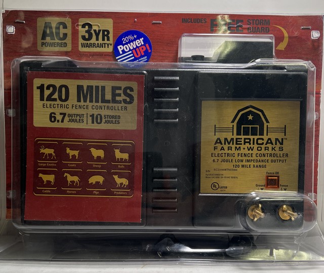 American Farm Works 120 Miles Electric Fence Controller for sale online