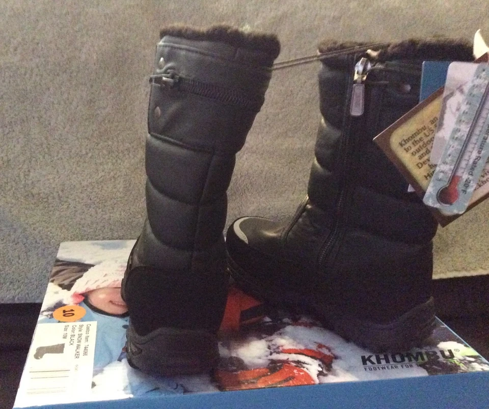 Nova Na Caixa Bota Infantil Khombu Menino Snow Walker Tamanho 10 Impermeável Classificação -20 Graus - Imagem 3 de 4