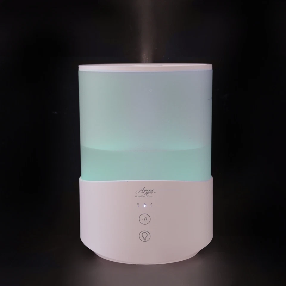 Diffusore e umidificatore a ultrasuoni con cromoterapia Atlas bianco - Immagine 2 di 4