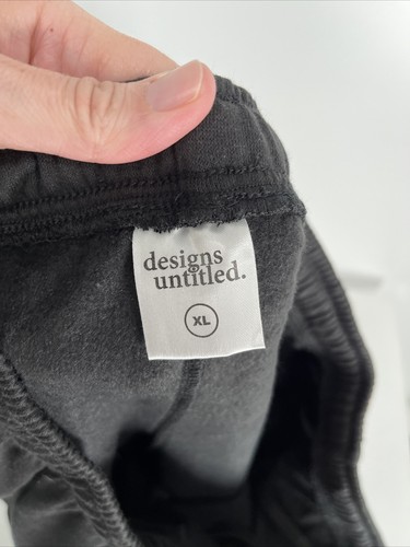 Designs Untitled, Men's Elastic Waist Sweat Shorts, Black, Size XL, NWOT - Picture 6 of 7