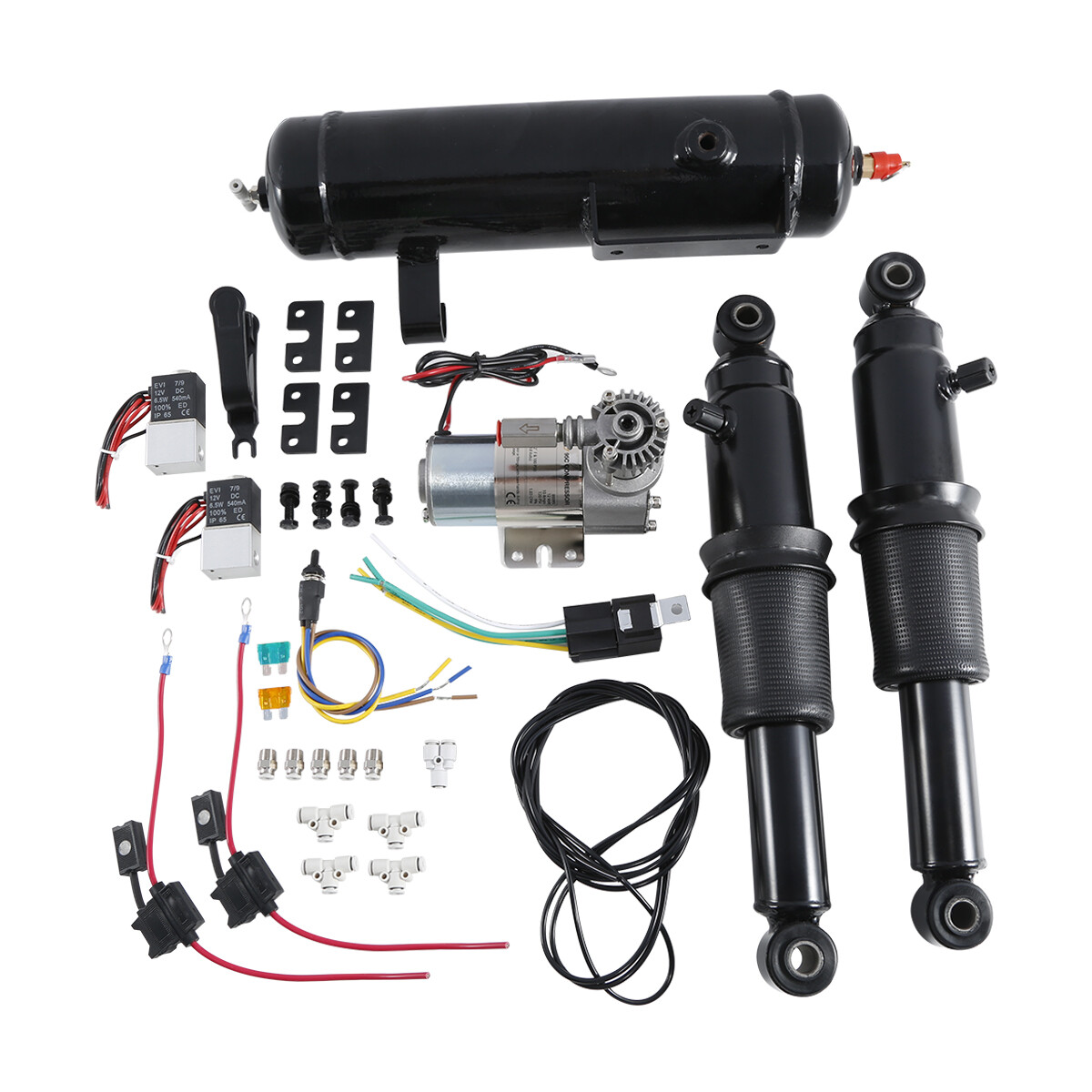 Electric Center Stand & Air Ride Suspension & Air Tank For