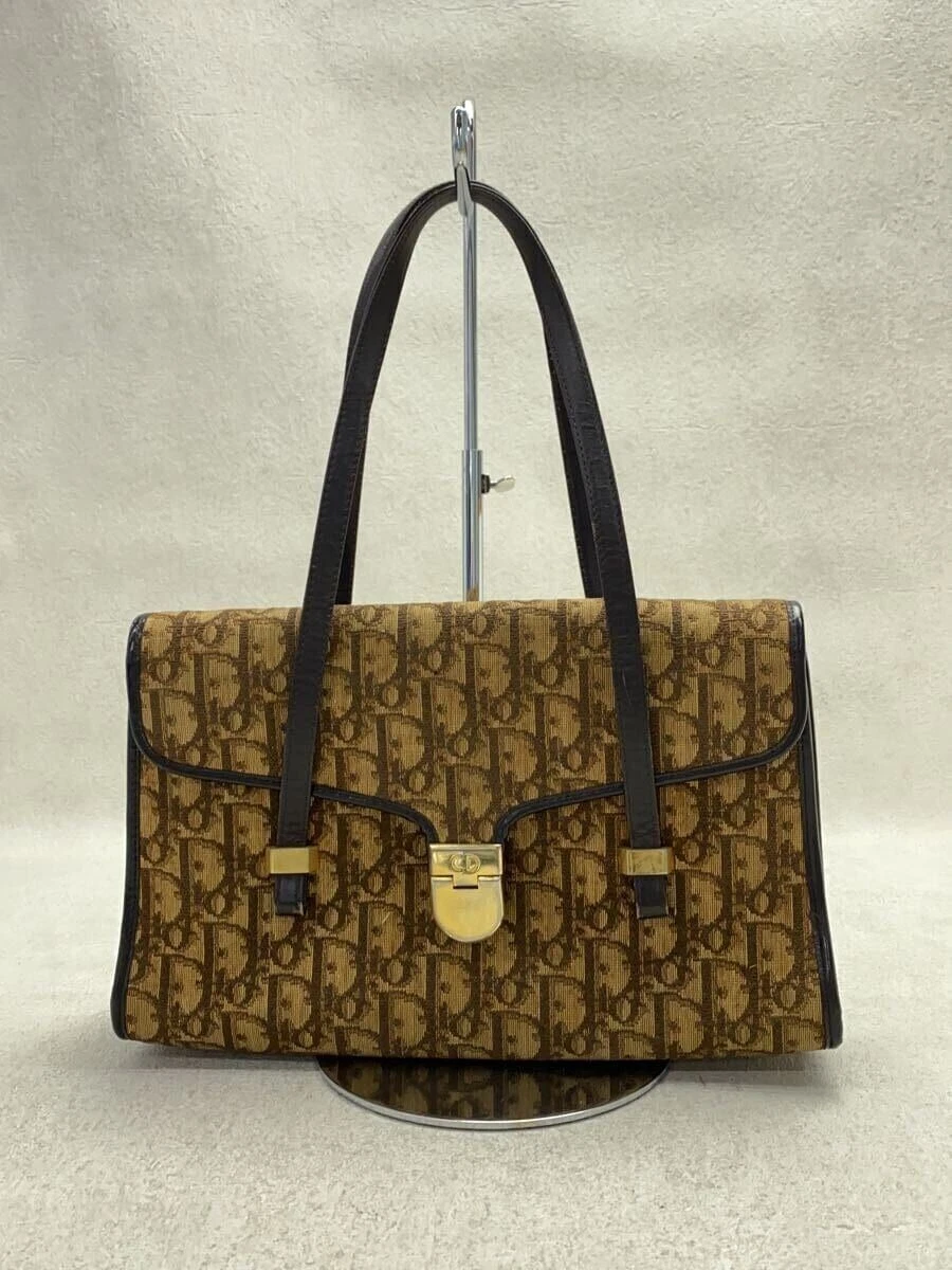 Sac à main Christian Dior toile marron motif total occasion