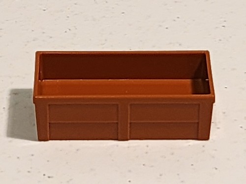 Lego Duplo Brown Animal Accessory Feeding Trough w/ Straight Sides Part # 61896 - Picture 3 of 8