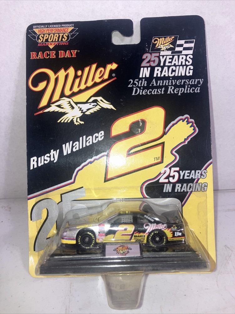 NASCAR #2 Rusty Wallace Miller Die Cast 1:64 25 Yrs Racing Anniversary Car 1996