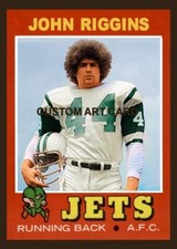 John Riggins New York Jets Football Art Card