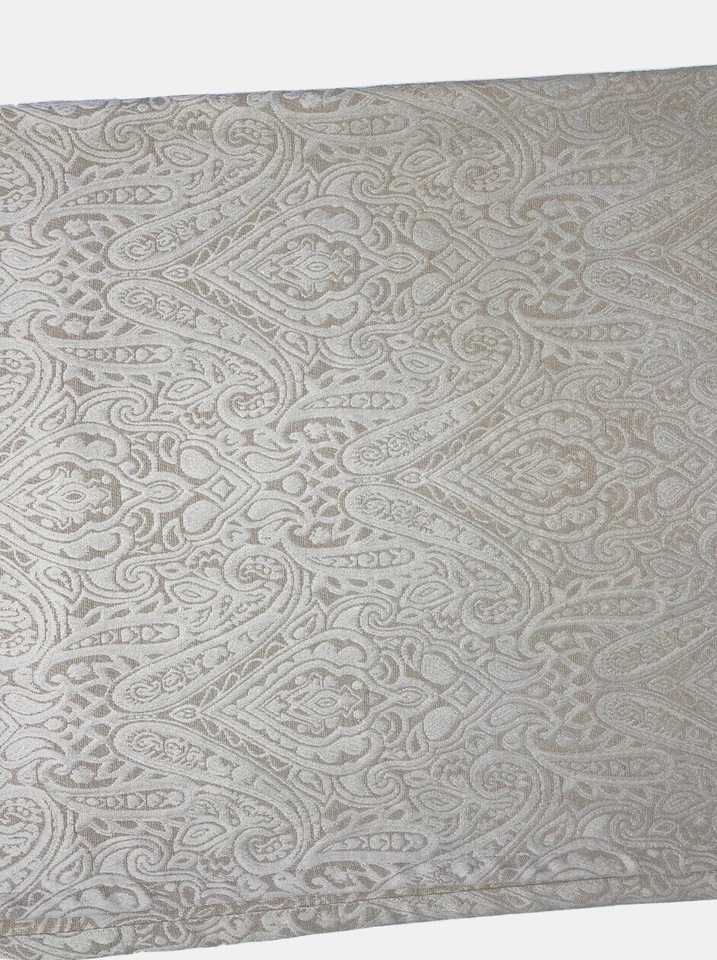 2 Paneles de Cortina Beige Cremoso Texturizados Largo Estampado Jacquard Damasco 84 Foto 4 de 4