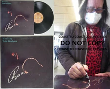 Todd Rundgren signed Healing album, vinyl record COA exact proof autographed