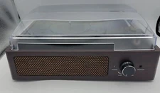 NIB Portable Bluetooth Wireless Vinyl Record Turntable Player M49A Brown NEW