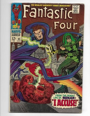 Fantastic Four 65 1967 Marvel Comics VG+ 4.5 1st App Ronan Crystal Thing