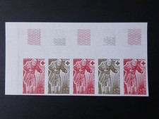 variété non dentelé essai couleur croix rouge 1959 France 1977 neufs XX Luxe