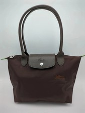 Mocha Longchamp Le Pliage Tote Shoulder Bag M Size Horse Logo Outlet NWT