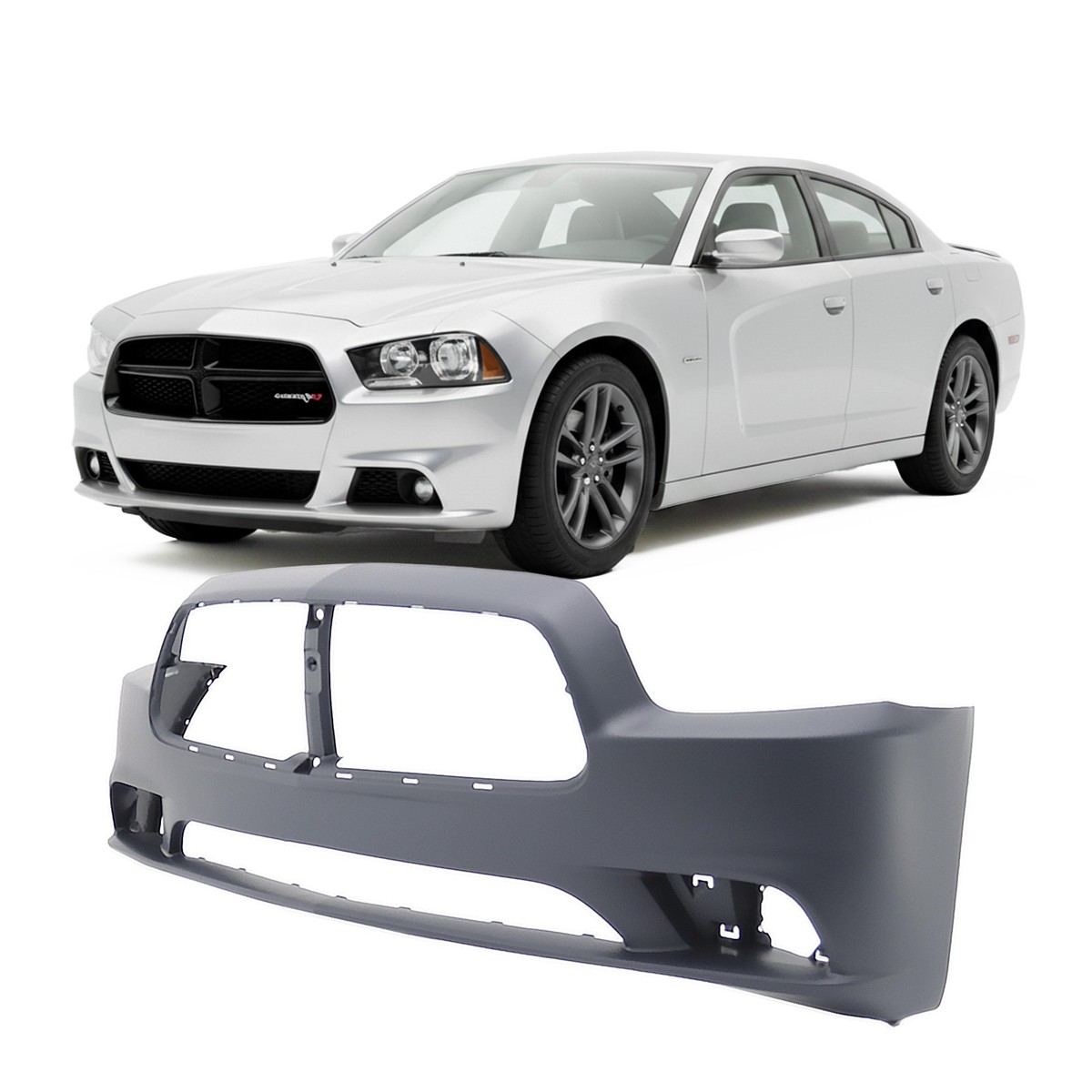 Primed Front Bumper Cover for 2011-2014 Dodge Charger Pursuit R/T