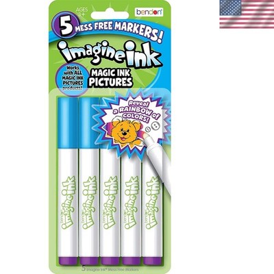 Kids' 5-Pack Imagine Ink Markers with Refillable Options   Color with Confidence
