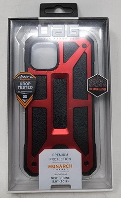Urban Armour Gear UAG Monarch Case for iPhone 11 Pro 5.8'' Carbon Fiber Red Black