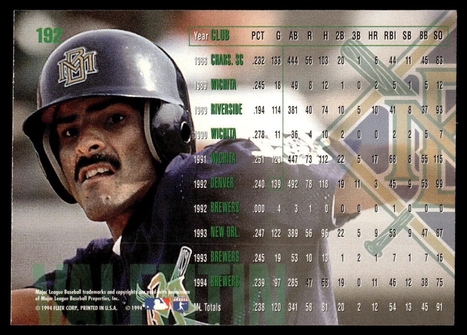 Fleer #192 1995 José Valentín Foto 2 de 2