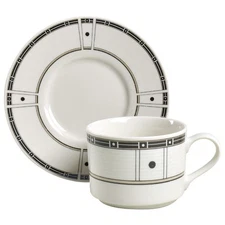 Sango Domino Gray Cup & Saucer 1199777
