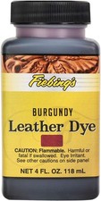 Fiebing's Leather Dye 4oz Burgundy Alcohol Based penetrating Permanent