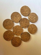 Lot of 10 Vintage Cork Lined Bottle Cap Disks New Old Stock