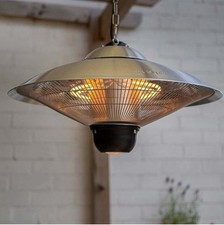 La Hacienda Patio Heater ZHQ2125 - Hanging Halogen Silver Heater/ Halogen Heat